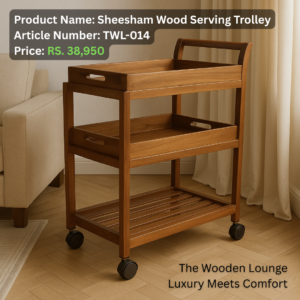 Sheesham Wood Serving Trolley