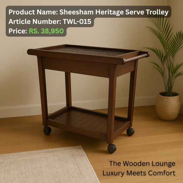 Sheesham Heritage Serve Trolley