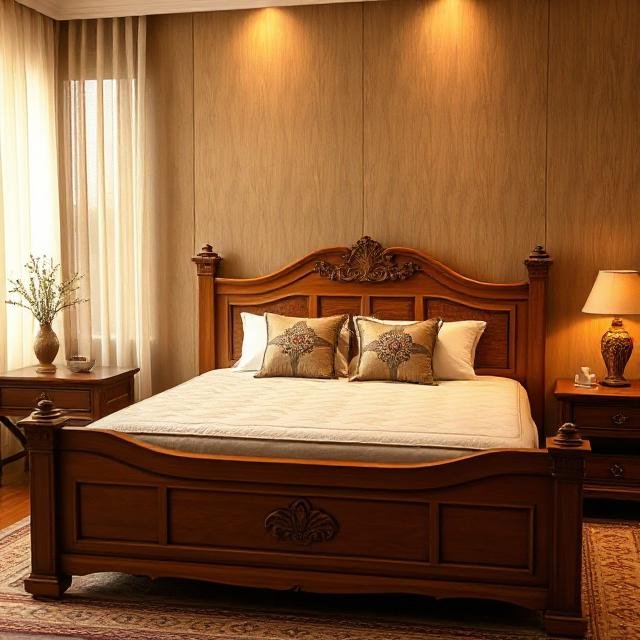 Best Wooden Bed Designs in Pakistan Under 50,000 PKR