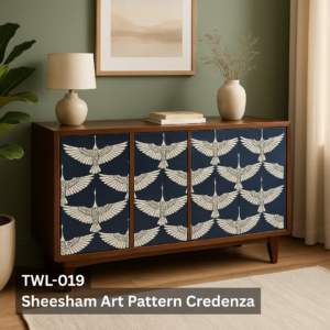 Sheesham Art Pattern Credenza – 3-Drawer Statement Piece