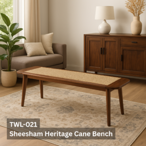 Sheesham Heritage Cane Bench – 3-in-1 Home Accent