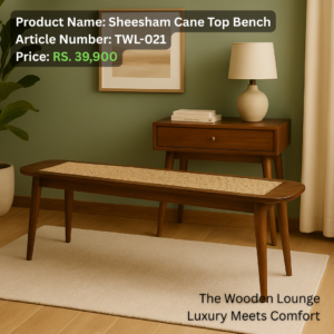 Sheesham Brass & Chevron Bed